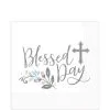 Silver Cross Blessed Day Lunch Napkins, 6.5in, 36ct 2 Silver Cross Blessed Day Lunch Napkins, 6.5in, 36ct -Costume Party Decor Store 866805