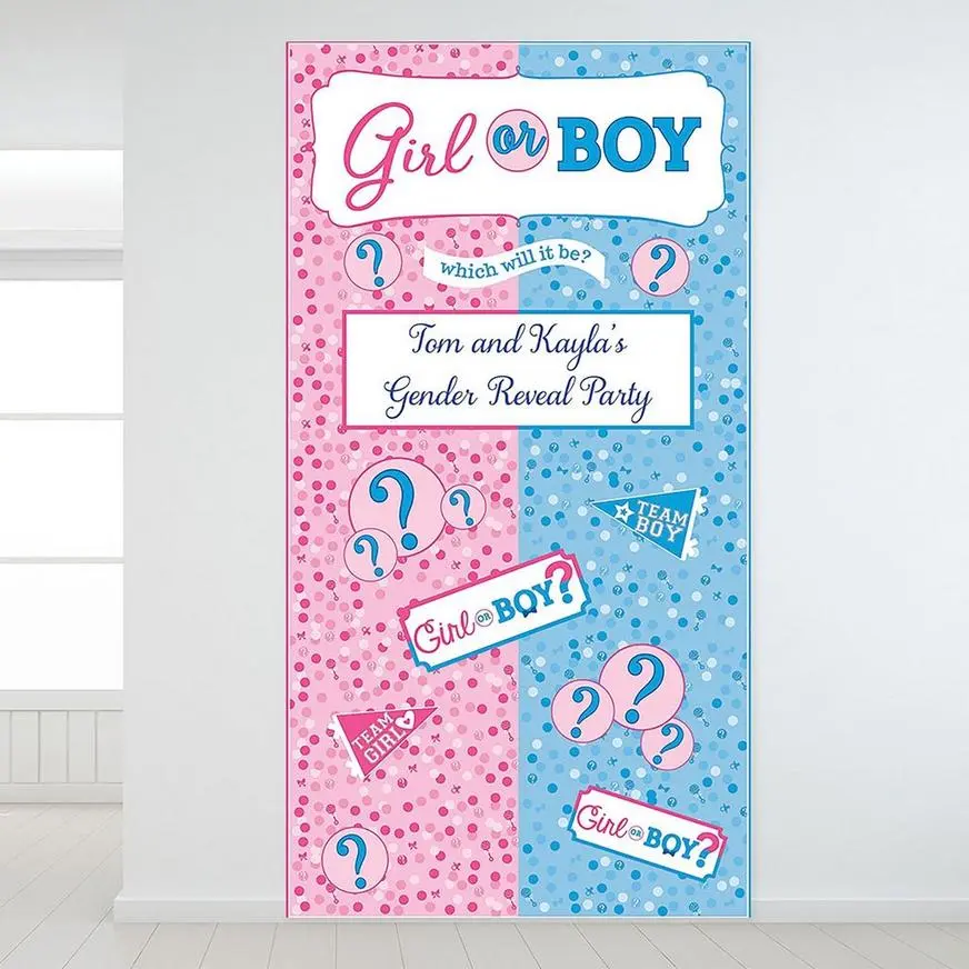 Custom Girl Or Boy Gender Reveal Backdrop 3 Custom Girl Or Boy Gender Reveal Backdrop