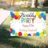 Custom Rainbow Balloon Bash Yard Sign 2 Custom Rainbow Balloon Bash Yard Sign -Costume Party Decor Store 867487