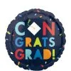 Navy Class Of Awesome Congrats Graduation Balloon, 18in -Costume Party Decor Store 868162