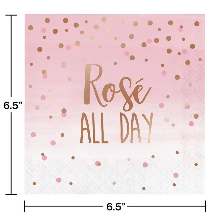 Rosé All Day Lunch Napkins, 6.5in, 16ct 4 Rosé All Day Lunch Napkins, 6.5in, 16ct - Image 2