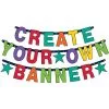 Create Your Own Rainbow Celebration Letter Banner Kit 84pc -Costume Party Decor Store 877261