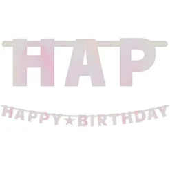 Iridescent Happy Birthday Banner Kit