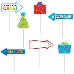 Birthday Balloons Scene Setter With Photo Booth Props 23pc -Costume Party Decor Store 877343 03