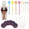 AMSCAN Bright Multicolor Cocktail Shaker Kit -Costume Party Decor Store 877425