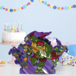 None Rise Of The TMNT Centerpiece Cardboard Cutout, 16in X 11in