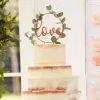 Ginger Ray Metallic Rose Gold Love Hoop Cake Topper