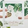Ginger Ray Customizable Metallic Gold & Greenery Photo Booth Frame Kit 1 Ginger Ray Customizable Metallic Gold & Greenery Photo Booth Frame Kit -Costume Party Decor Store 889165