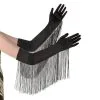 Black Fringe Elbow Gloves -Costume Party Decor Store 890326