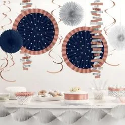 Navy & Rose Gold Room Decorating Kit, 14pc