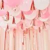 Ginger Ray Blush, White & Metallic Rose Gold Balloon Ceiling -Costume Party Decor Store 891163
