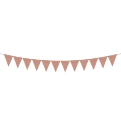 Mini Create Your Own Glitter Rose Gold Pennant Banner, 20ft