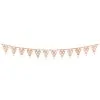 Create Your Own Rose Gold & White Polka Dot Pennant Banner, 20ft -Costume Party Decor Store 910593