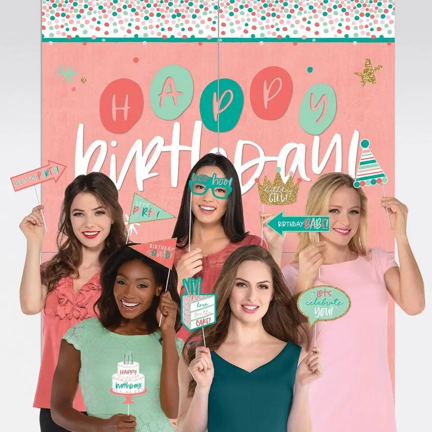 Happy Cake Day Birthday Photo Booth Kit 16pc 3 Happy Cake Day Birthday Photo Booth Kit 16pc