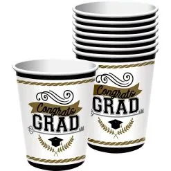 Achievement Is Key Graduation Paper Cups, 9oz, 50ct