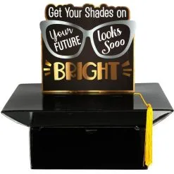 Black, Silver & Gold Bright Future Graduation Party Kit For 8 Guests -Costume Party Decor Store 912057 02