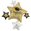 Prismatic Congrats Grad Sparkle Cluster Balloon, 35in -Costume Party Decor Store 912678