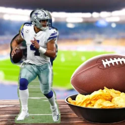 NFL Dallas Cowboys Dak Prescott Centerpiece Cardboard Cutout, 18in