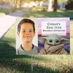 Custom The Child Photo Yard Sign - The Mandalorian