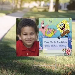 Custom SpongeBob SquarePants Photo Yard Sign