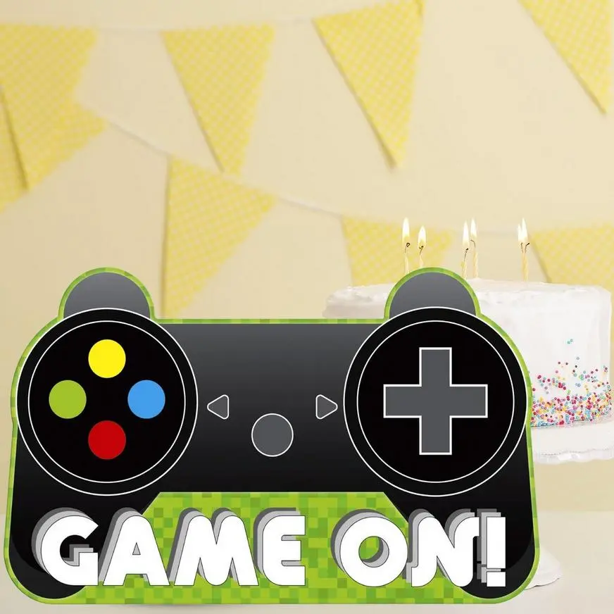 Game Controller Centerpiece Cardboard Cutout, 18in X 11in - Level Up 3 Game Controller Centerpiece Cardboard Cutout, 18in X 11in - Level Up