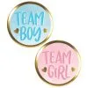 Gender Reveal Team Buttons, 10ct -Costume Party Decor Store 914430