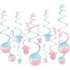 The Big Reveal Swirl Decorations, 12ct 1 The Big Reveal Swirl Decorations, 12ct -Costume Party Decor Store 914455