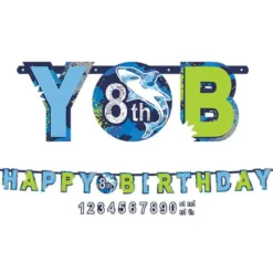 AMSCAN Shark Party Birthday Banner Kit