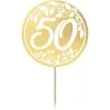Gold 50th Anniversary Party Picks, 3.75in, 24ct -Costume Party Decor Store 915047