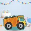 Dump Truck Centerpiece Cardboard Cutout, 18in X 11in - Construction -Costume Party Decor Store 917306