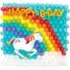 Air-Filled Rainbow & Unicorn Happy B-Day Foil & Latex Balloon Backdrop Kit, 6.25ft X 5.9ft -Costume Party Decor Store 918906