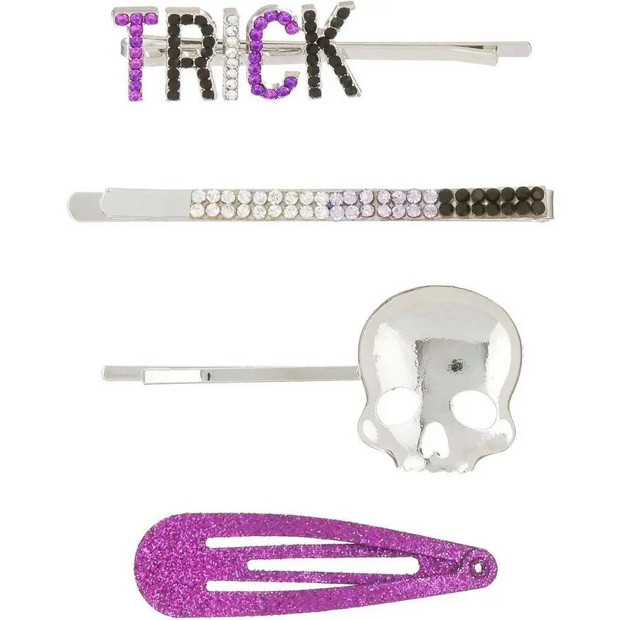 Halloween Trick Bobby Pin & Hair Clip Set, 4pc 3 Halloween Trick Bobby Pin & Hair Clip Set, 4pc