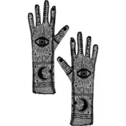 AMSCAN Black Sheer Mystic's Celestial Gloves 5 AMSCAN Black Sheer Mystic's Celestial Gloves -Costume Party Decor Store 921505 01