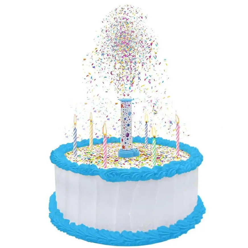 Party Popper! Cake Toppers With Edible Confetti, 4.75in, 2ct - Blue Or Pink 6 Party Popper! Cake Toppers With Edible Confetti, 4.75in, 2ct - Blue Or Pink - Image 4