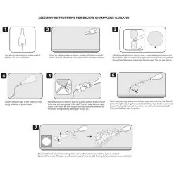 Air-Filled Champagne Poppin' New Year's Balloon Garland Kit -Costume Party Decor Store 928646 02