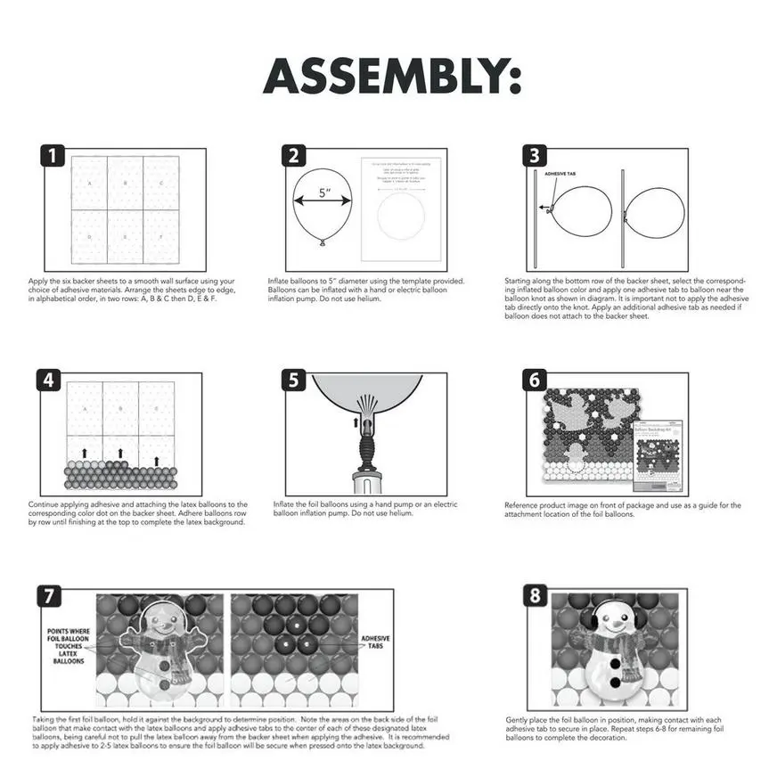 Air-Filled Santa Christmas Foil & Latex Balloon Backdrop Kit, 6.25ft X 5.9ft 6 Air-Filled Santa Christmas Foil & Latex Balloon Backdrop Kit, 6.25ft X 5.9ft - Image 4