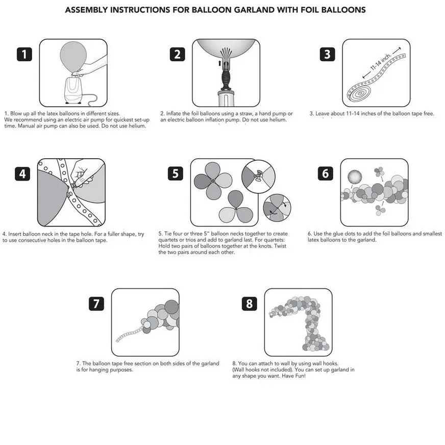 DIY Air-Filled Peppermint Swirl Christmas Foil & Latex Balloon Garland Kit 4 DIY Air-Filled Peppermint Swirl Christmas Foil & Latex Balloon Garland Kit - Image 3