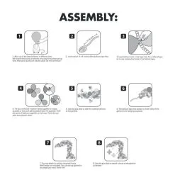 Air-Filled Purple, Green & Gold Fleur-de-Lis Mardi Gras Balloon Garland Kit -Costume Party Decor Store 931714 03