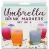Umbrella Drink Markers, 6ct -Costume Party Decor Store 932182