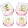 Alexa, Do My Chores Stemless Wine Glasses, 16oz, 4ct