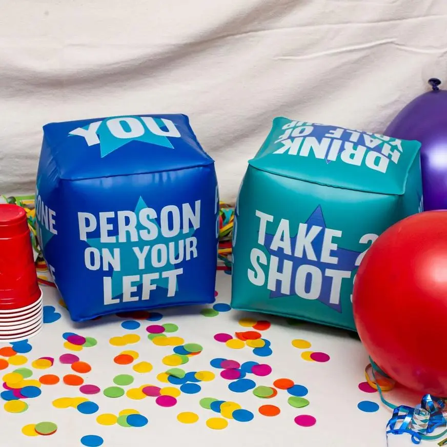 Party Dice - Inflatable Dice Drinking Game 5 Party Dice - Inflatable Dice Drinking Game - Image 3