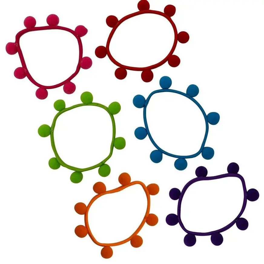 Pom-Pom Band Drink Markers, 6ct 4 Pom-Pom Band Drink Markers, 6ct - Image 2