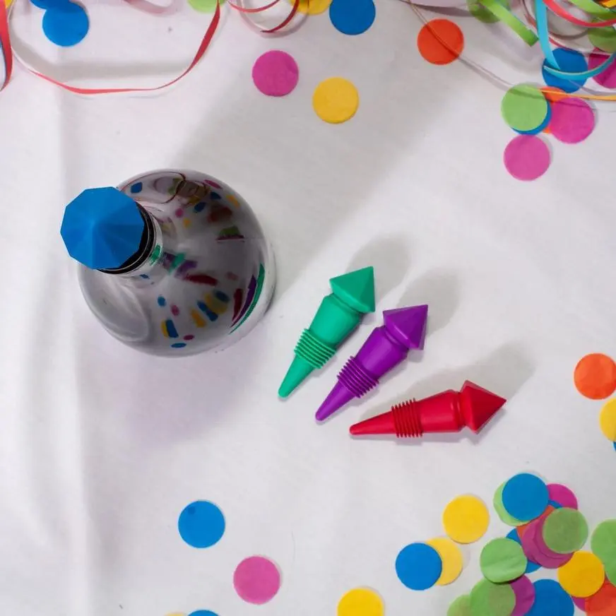 Diamond Top Silicone Wine Stoppers, 4ct 6 Diamond Top Silicone Wine Stoppers, 4ct - Image 4