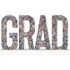 Follow Your Dreams Confetti Grad Plastic & Fiberboard Stand Sign, 10.6in X 5in -Costume Party Decor Store 935392