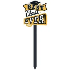 Best Class Ever Graduation MDF Yard Stake, 14.5in X 33.5in