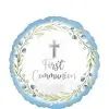 Blue Foliage My First Communion Foil Balloon, 17in -Costume Party Decor Store 936243