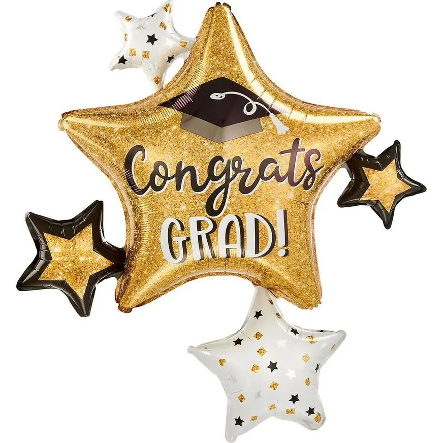 Sparkle Congrats Grad Cluster Balloon, 35in 3 Sparkle Congrats Grad Cluster Balloon, 35in