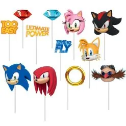Sonic The Hedgehog Birthday Paper & Cardstock Photo Booth Kit, 4.6ft X 6.7ft -Costume Party Decor Store 937670 01