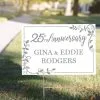 Custom Silver 25th Anniversary Plastic Yard Sign -Costume Party Decor Store 938260