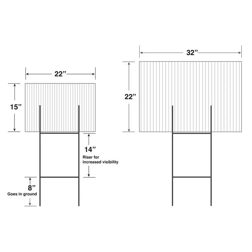 Custom Gold 50th Plastic Photo Yard Sign 4 Custom Gold 50th Plastic Photo Yard Sign - Image 2